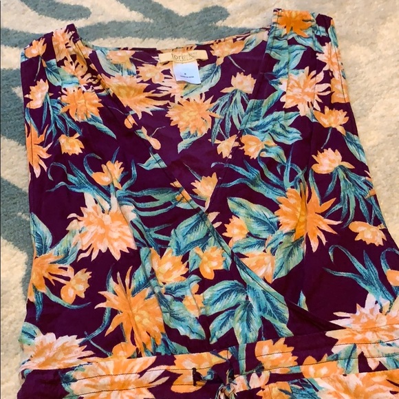 Tori Praver Purple Drop Waist Romper S - Picture 2 of 8